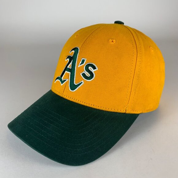 Oakland Athletics MLB Gold Green Fan Favorite Strapback Adjustable Hat READ - Picture 1 of 7